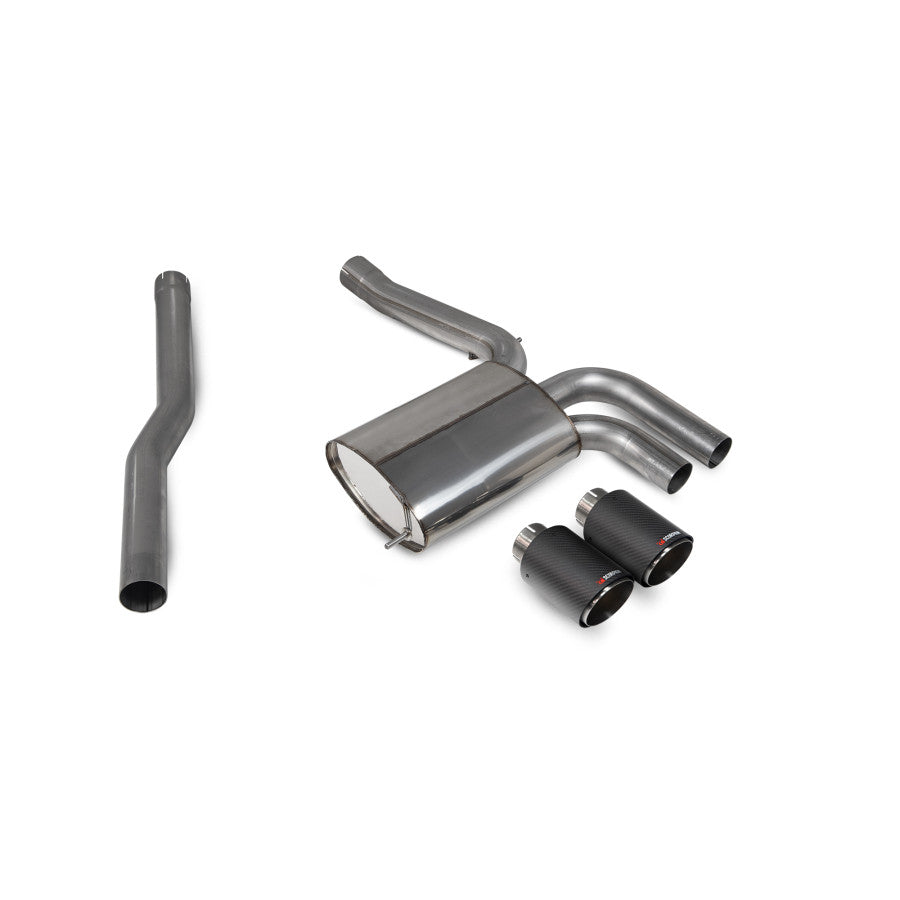 Scorpion Exhaust Non Res GPF Back 2.75” system - CF Ascari Tips for S & JCW