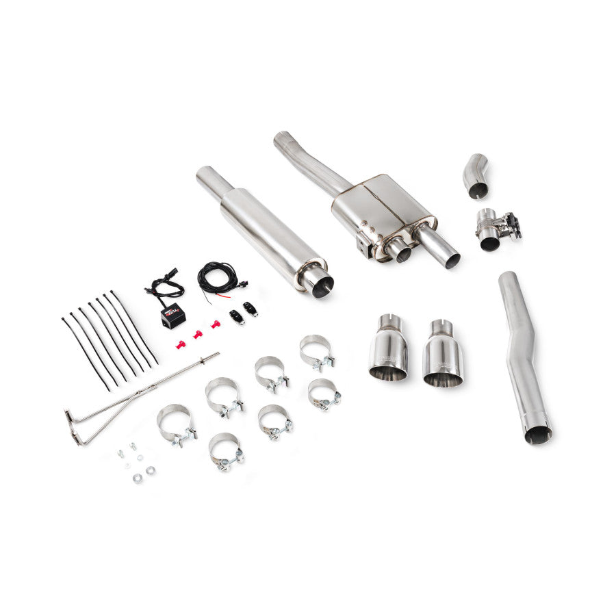 Scorpion TunR Resonated cat-back 3” system with valve - Daytona Tips for S & JCW