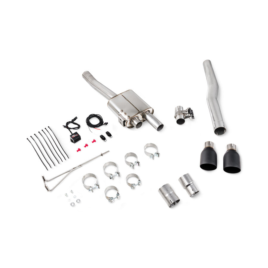 Scorpion TunR Non-resonated 3”gpf-back system with valve - Ceramic Black for S & JCW
