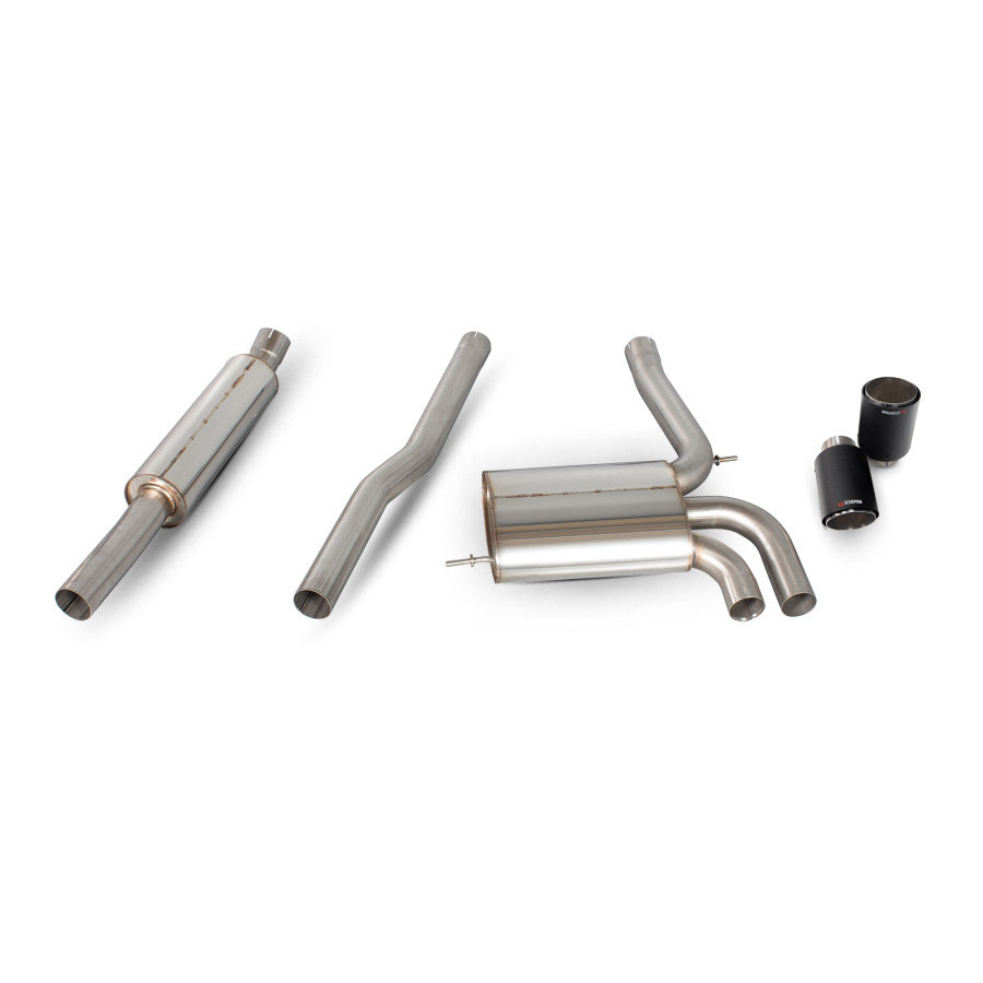 Scorpion Exhaust Resonated 2.75” system - CF Ascari tips for S & JCW