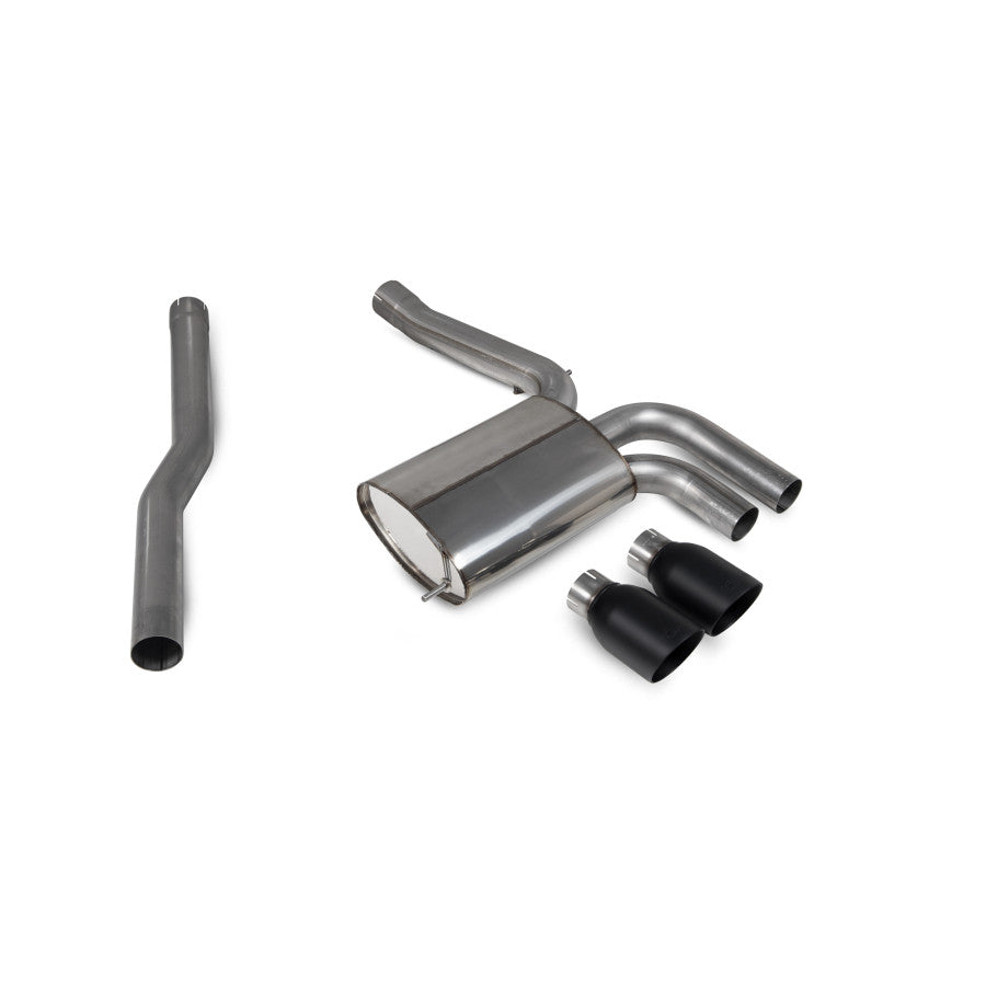 Scorpion Exhaust Non Res GPF Back 2.75” system - Ceramic Black Tips for S & JCW
