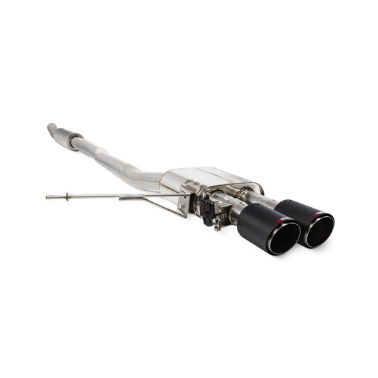 Scorpion TunR Resonated cat-back 3” system with valve - CF Ascari Tips for S & JCW