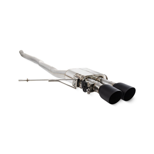 Scorpion TunR Non-res 3” cat-back system with valve - Ceramic Black Tips for S & JCW