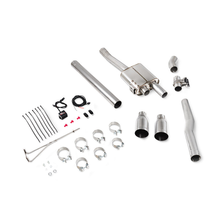 Scorpion TunR Non-res 3” cat-back system with valve - Polished Tips for S & JCW